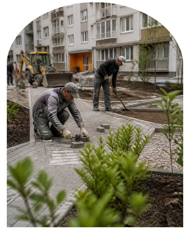 Благоустройство двора многоквартирного дома в Черкесске
